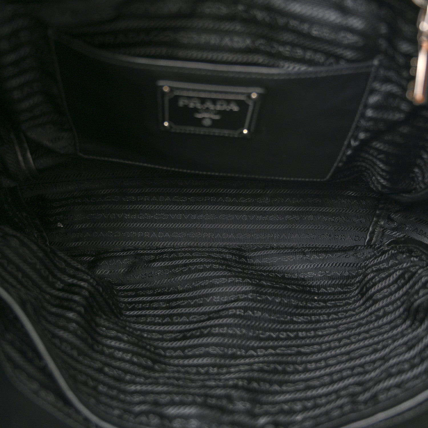 Prada Soft Calf Shopping Tote Black 5 of 14