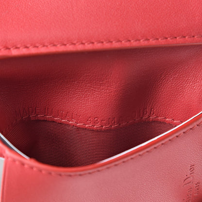 Christian Dior Lambskin Cannage Lady Dior Lotus Wallet Rusty Red 7 of 7