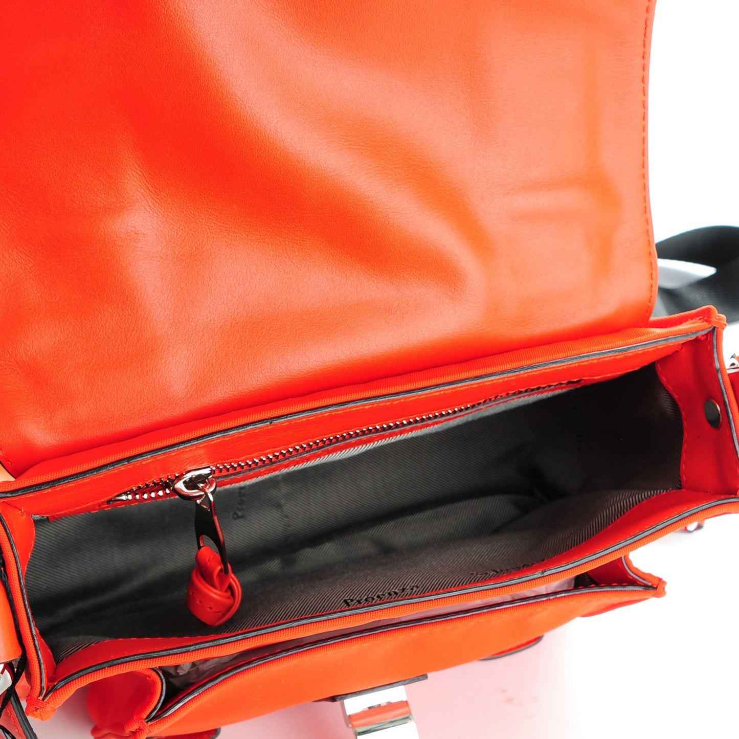 Nylon Calfskin PS1 Pouch Messenger Fire Red
