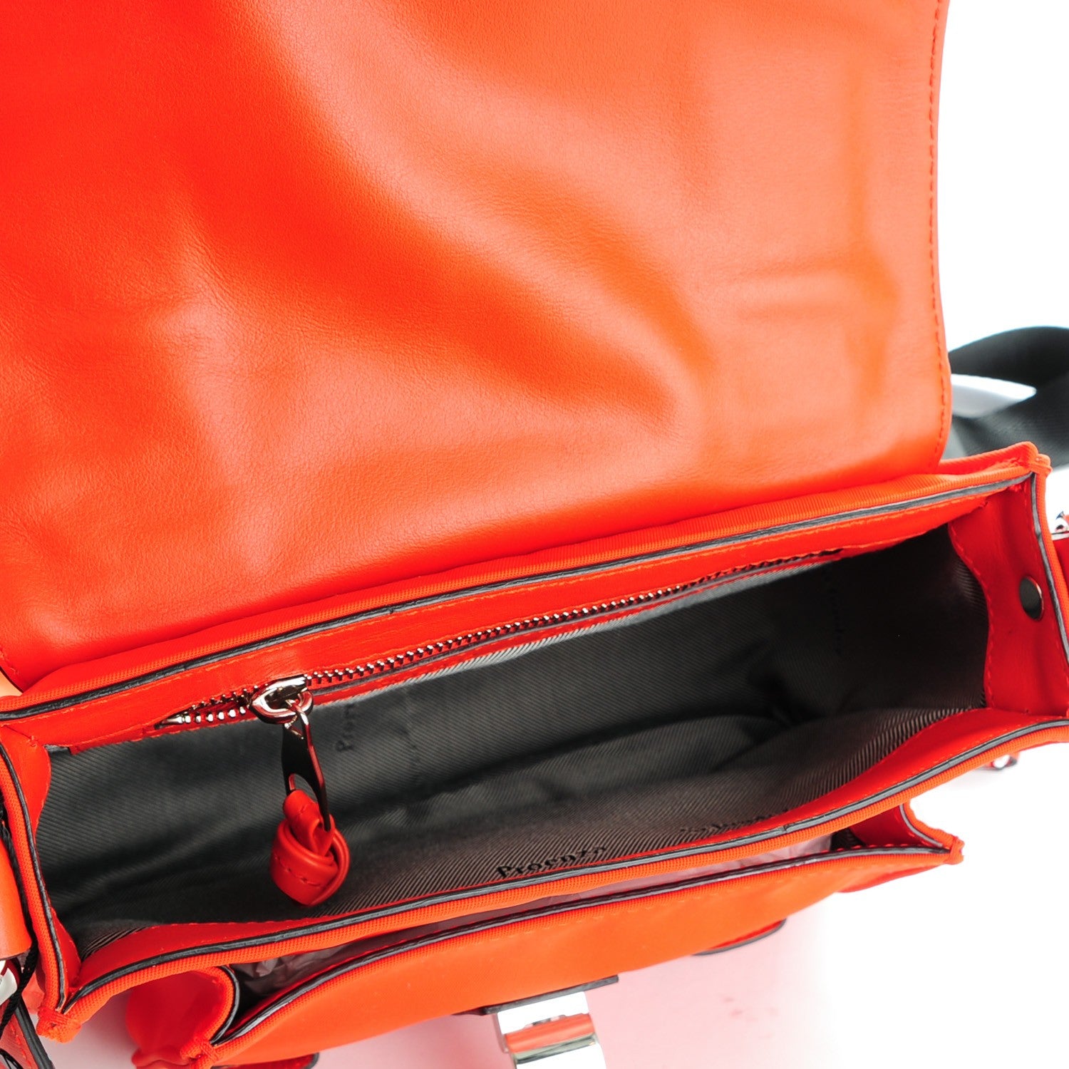 Proenza Schouler Nylon Calfskin PS1 Pouch Messenger Fire Red 5 of 7