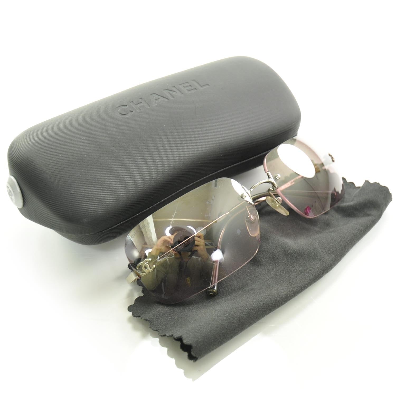 Chanel Metal CC Logo Sunglasses 4017 Silver 2 of 7