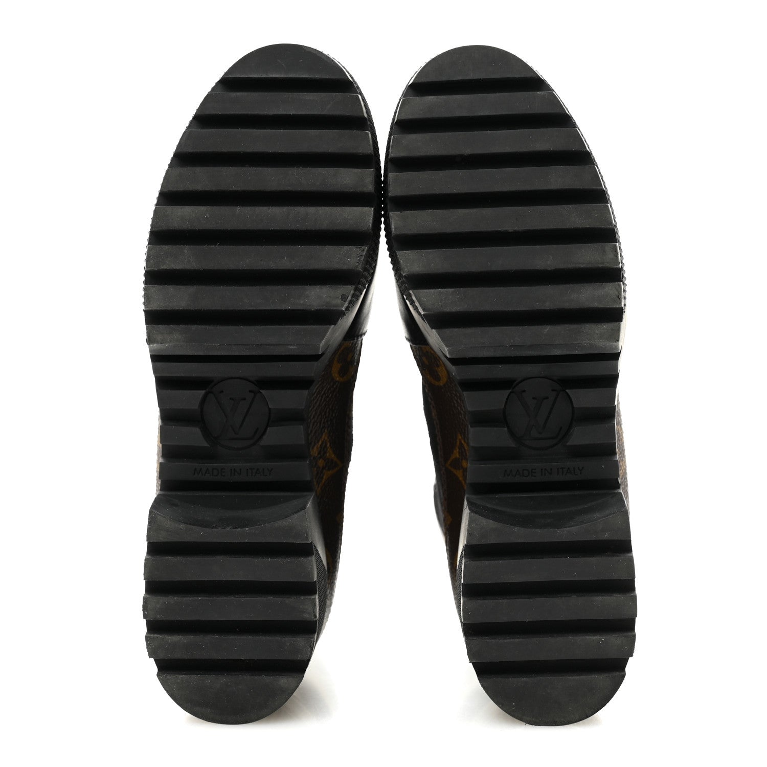 Louis Vuitton Suede Calfskin Monogram Laureate Platform Desert Boots 34.5 Black 6 of 9