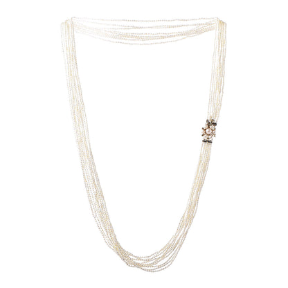 Mikimoto 14K Yellow Gold Akoya Seed Pearl Multi Strand Necklace 28" 5 of 7