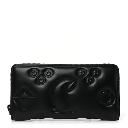 Christian Louboutin Calfskin Padded Loubinthesky Embossed Wallet Black 1 of 6