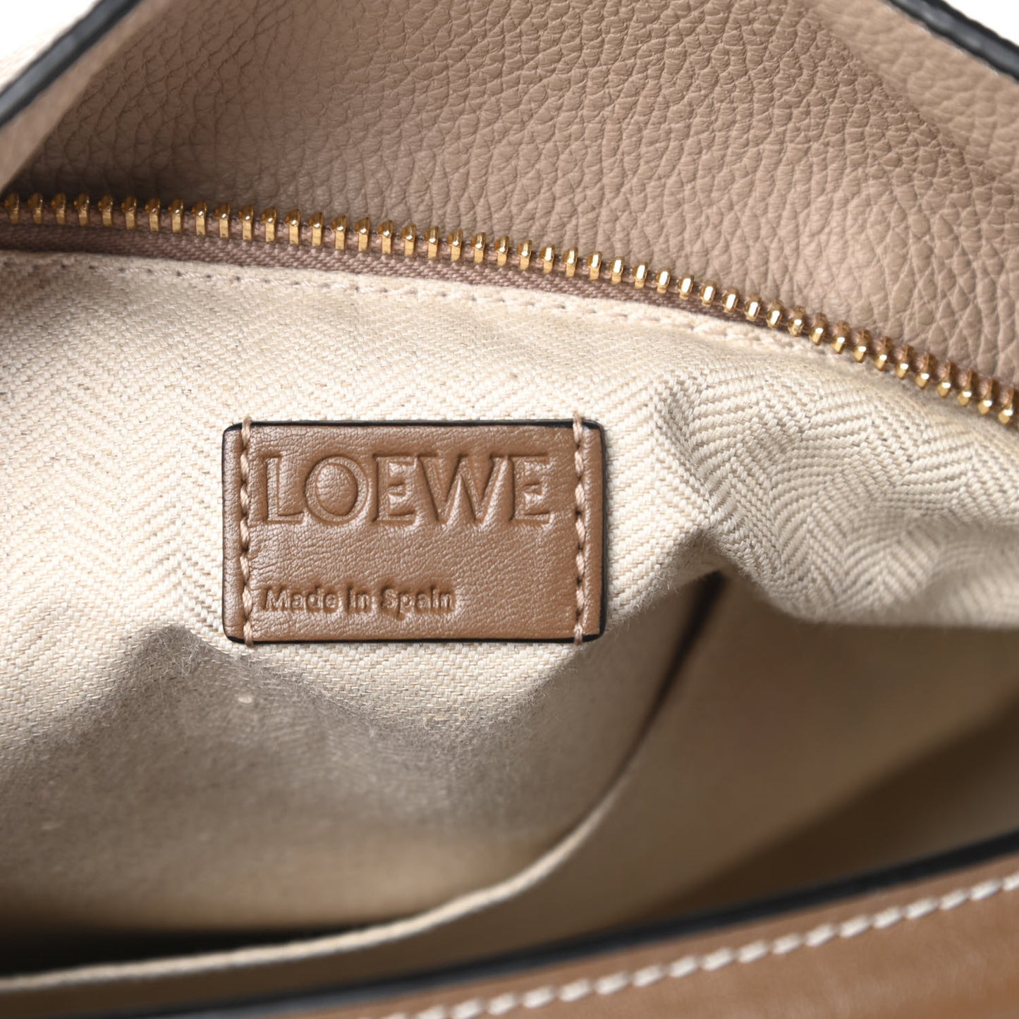 Calfskin Medium Puzzle Bag Sand Mink