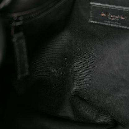 Saint Laurent Lambskin Quilted Monogram Monochrome Medium Loulou Puffer Chain Satchel Black 11 of 17