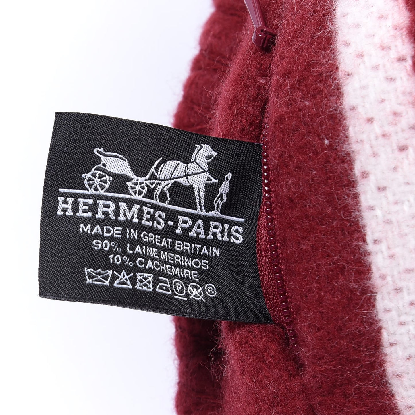 Wool Cashmere Avalon III Pillow PM Ecru Rouge