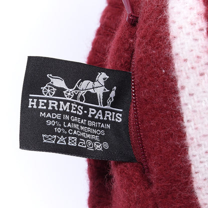 Hermes Wool Cashmere Avalon III Pillow PM Ecru Rouge 3 of 3