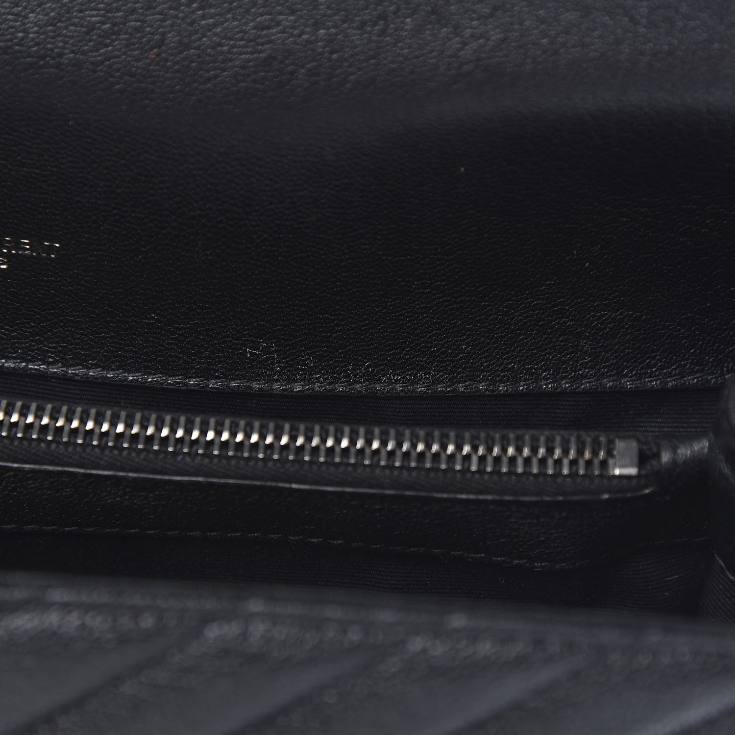 Saint Laurent Sheepskin Matelasse Chevron Monogram Large College Satchel Black 11 of 15