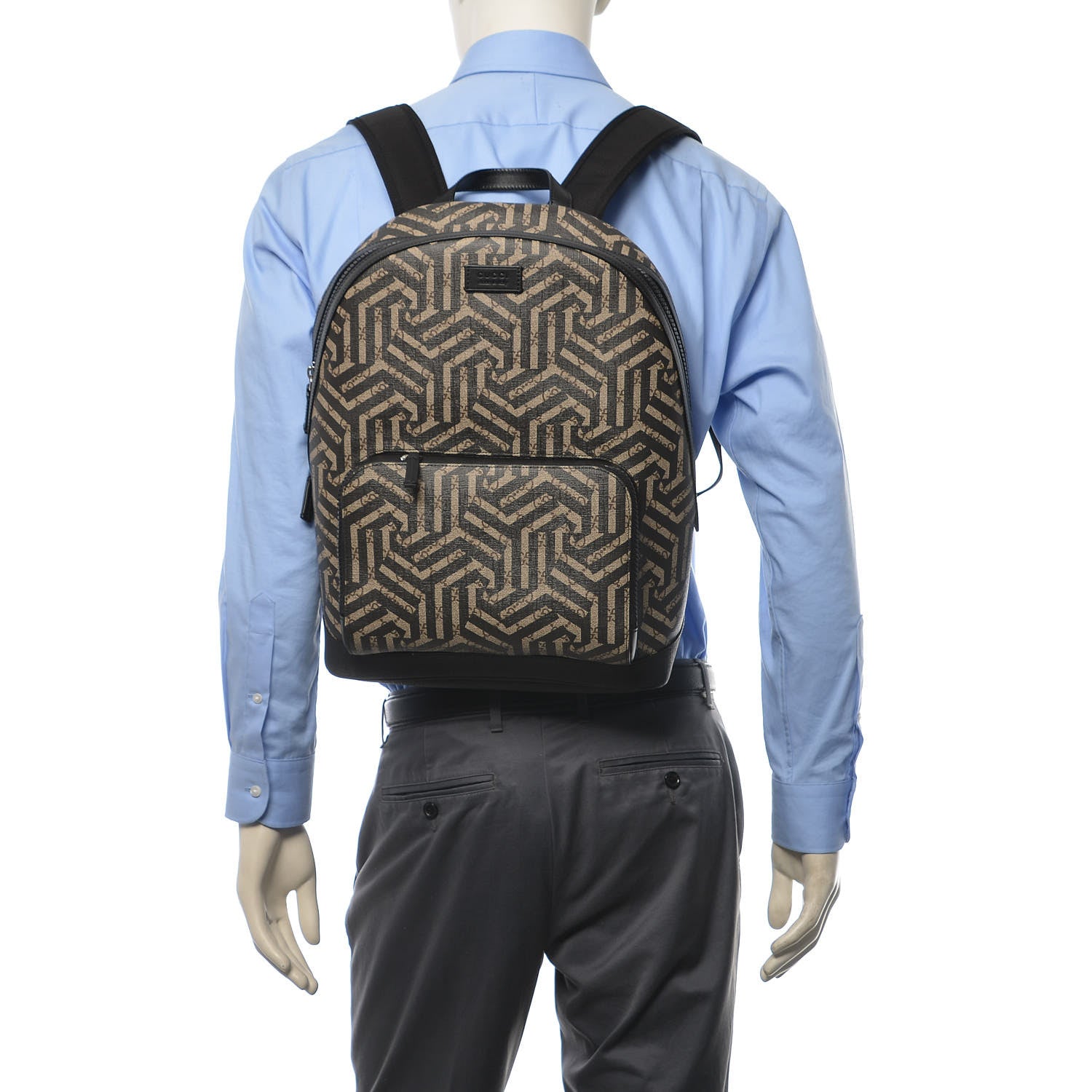 Gucci GG Supreme Monogram Caleido Medium Day Backpack Black 2 of 9