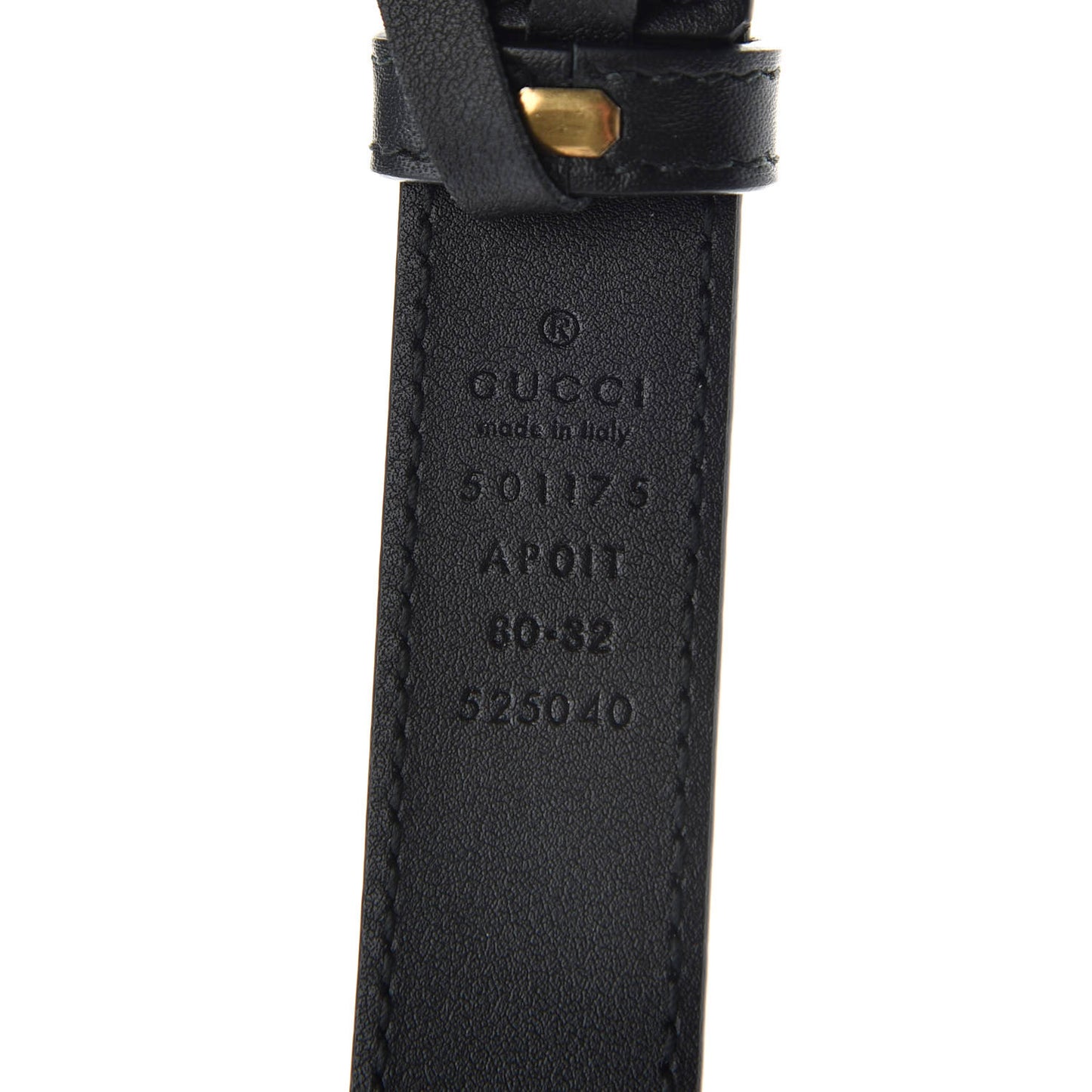 Calfskin Crystal Double G 30mm Belt 80 32 Black