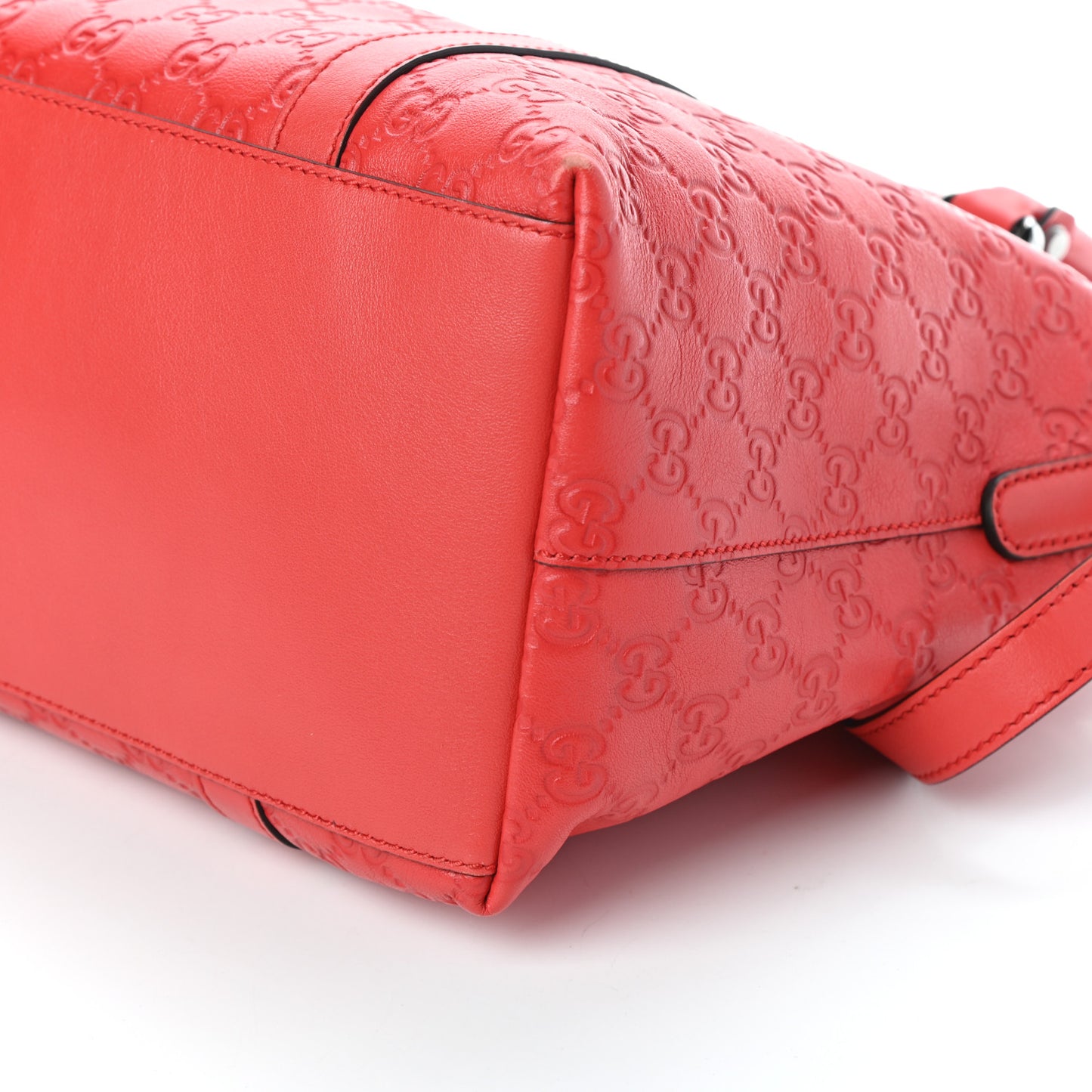 Guccissima Medium GG Charm Dome Satchel Red