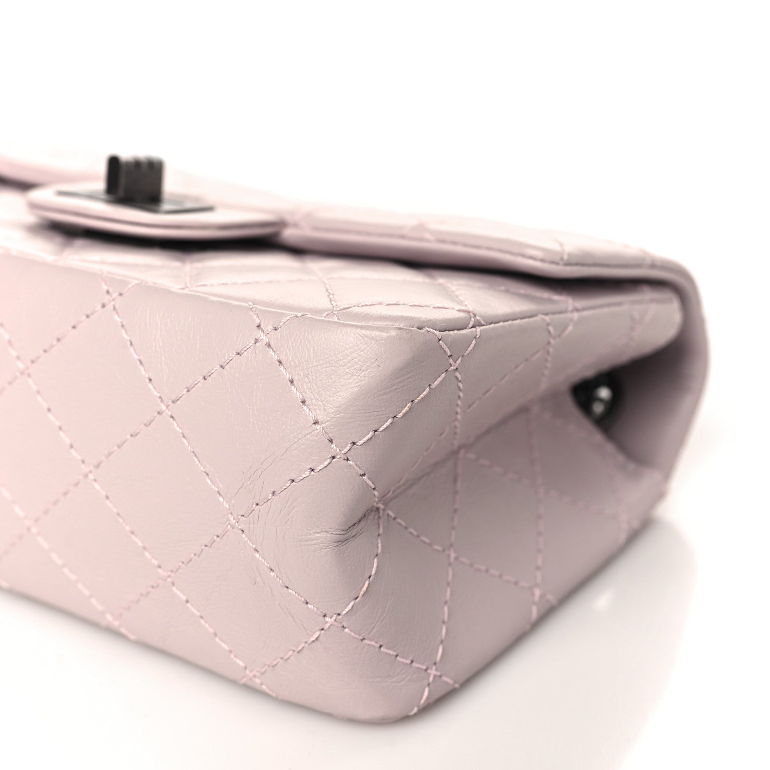 Chanel Aged Calfskin Quilted 2.55 Reissue Mini Flap Pink 9 of 9