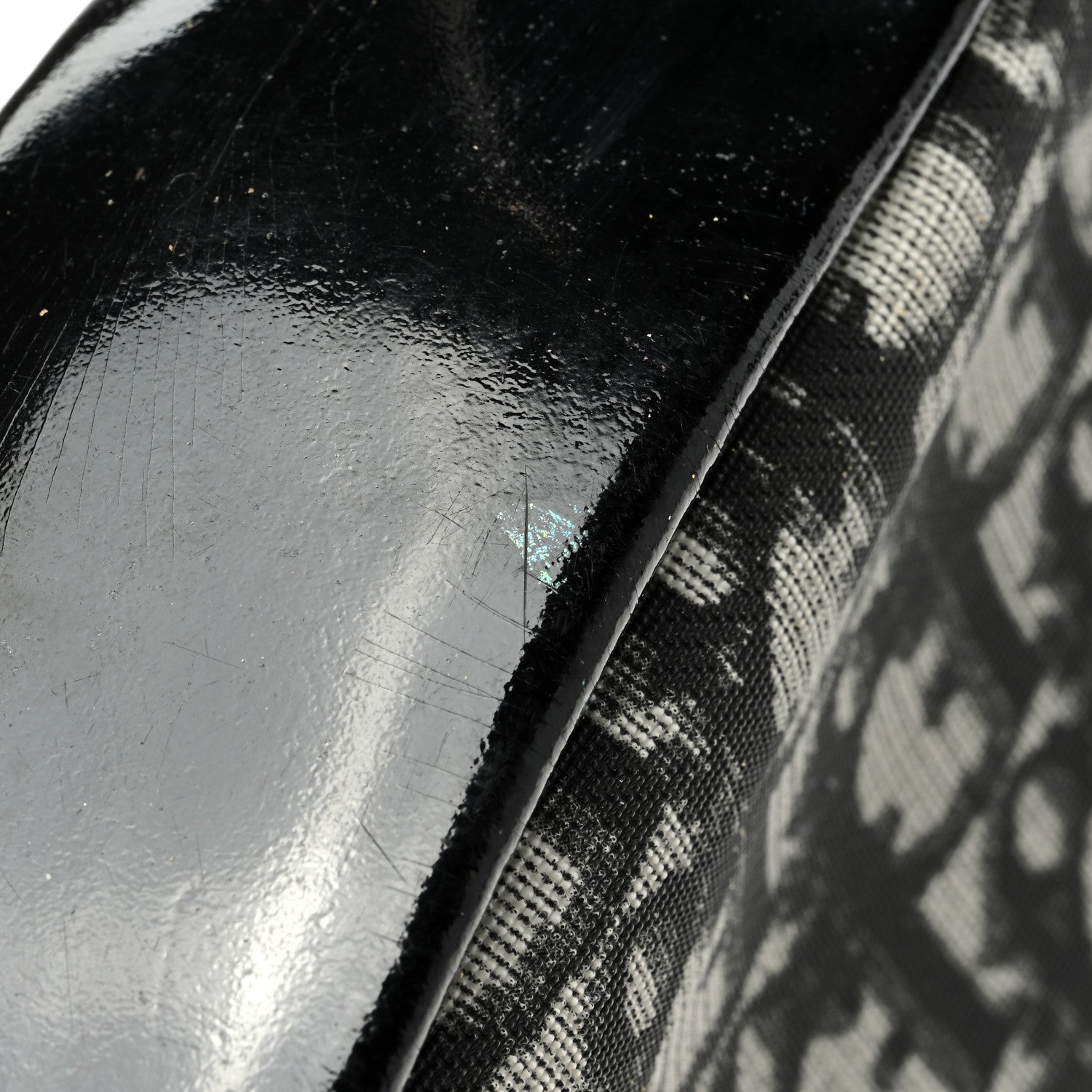 Christian Dior Monogram Patent Hobo Black 11 of 13