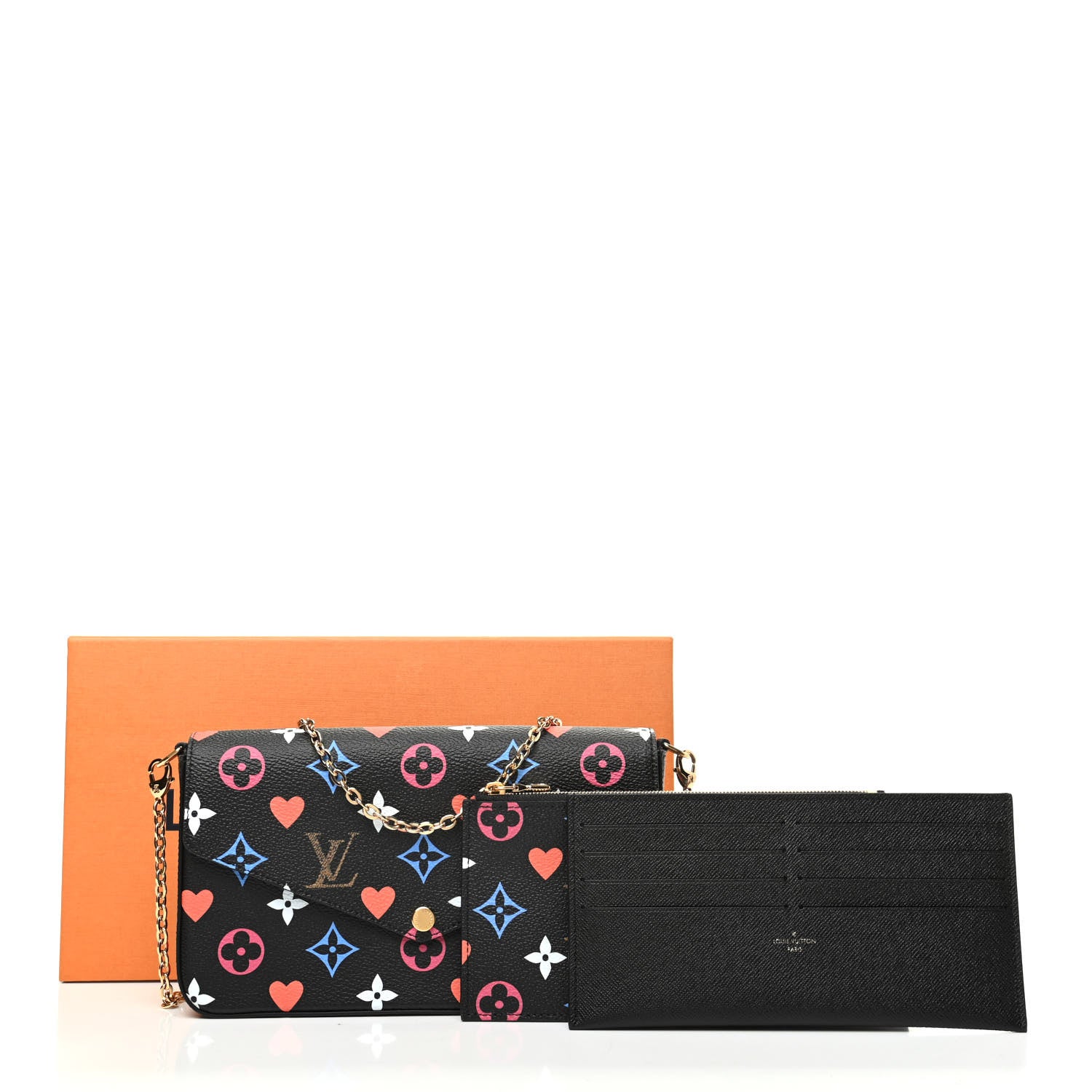 Louis Vuitton Game On Felicie Chain Wallet Black 13 of 13