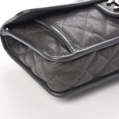 Chanel Caviar Quilted Medium French Riviera Flap Dark Grey 9 of 11
