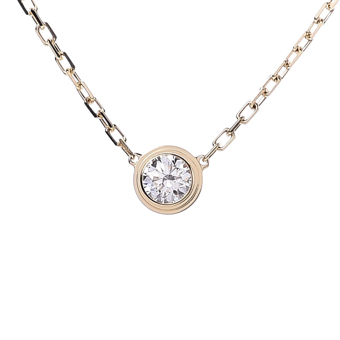 18K Yellow Gold Diamond LM D'Amour Pendant Necklace