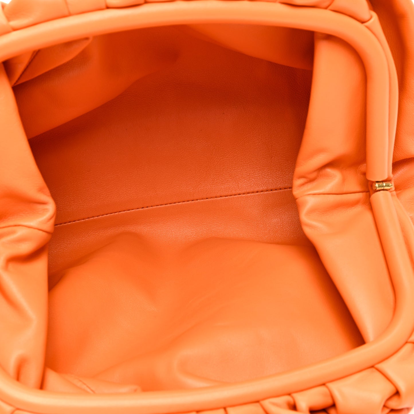 Smooth Butter Calf The Pouch Oversized Clutch Burnt Orange