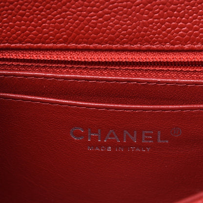 Chanel Caviar Quilted Mini Rectangular Flap Red 6 of 8