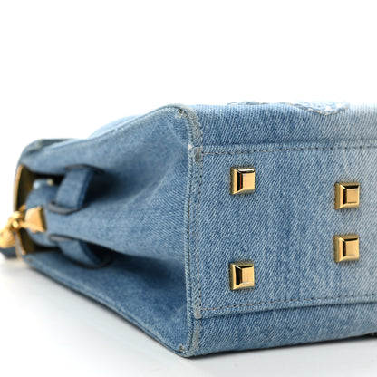 Valentino Garavani Denim Butterfly Small My Rockstud Frame Bag Light Denim 8 of 14