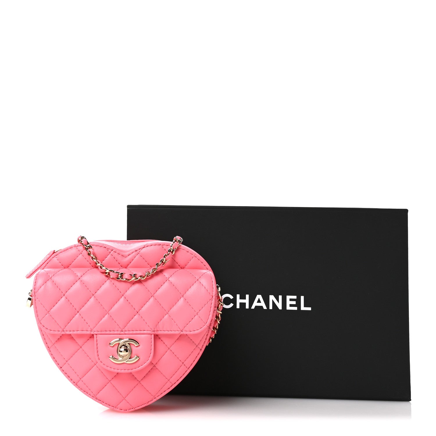 Chanel Lambskin Quilted CC In Love Heart Bag Pink 11 of 11