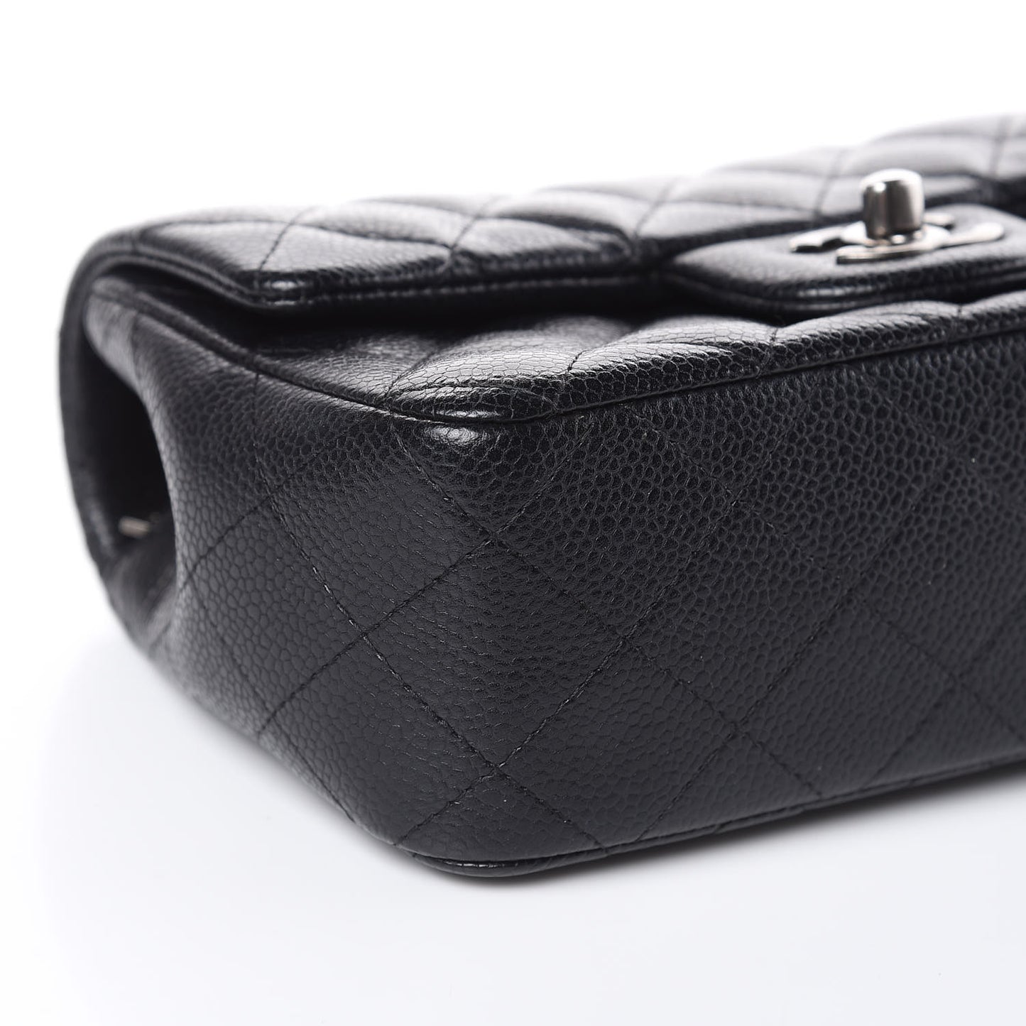 Caviar Quilted Mini Rectangular Flap Black