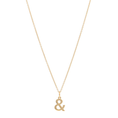 Tiffany 18K Yellow Gold Ampersand Pendant Necklace 1 of 5