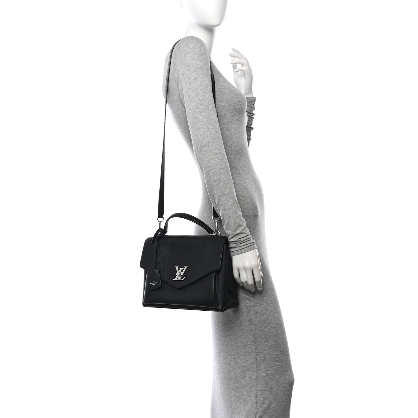 Soft Calfskin My Lockme Top Handle Black