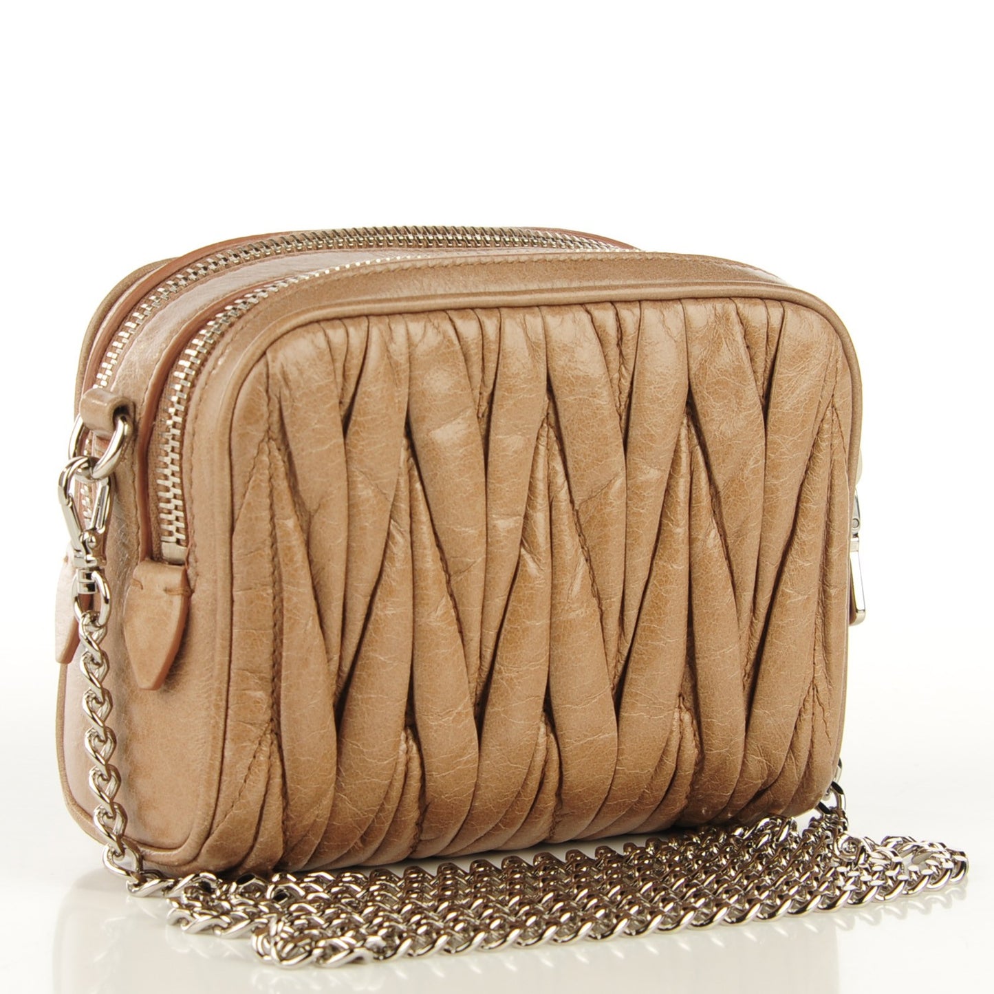 Nappa Matelasse Lux Small Shoulder Bag Cammeo