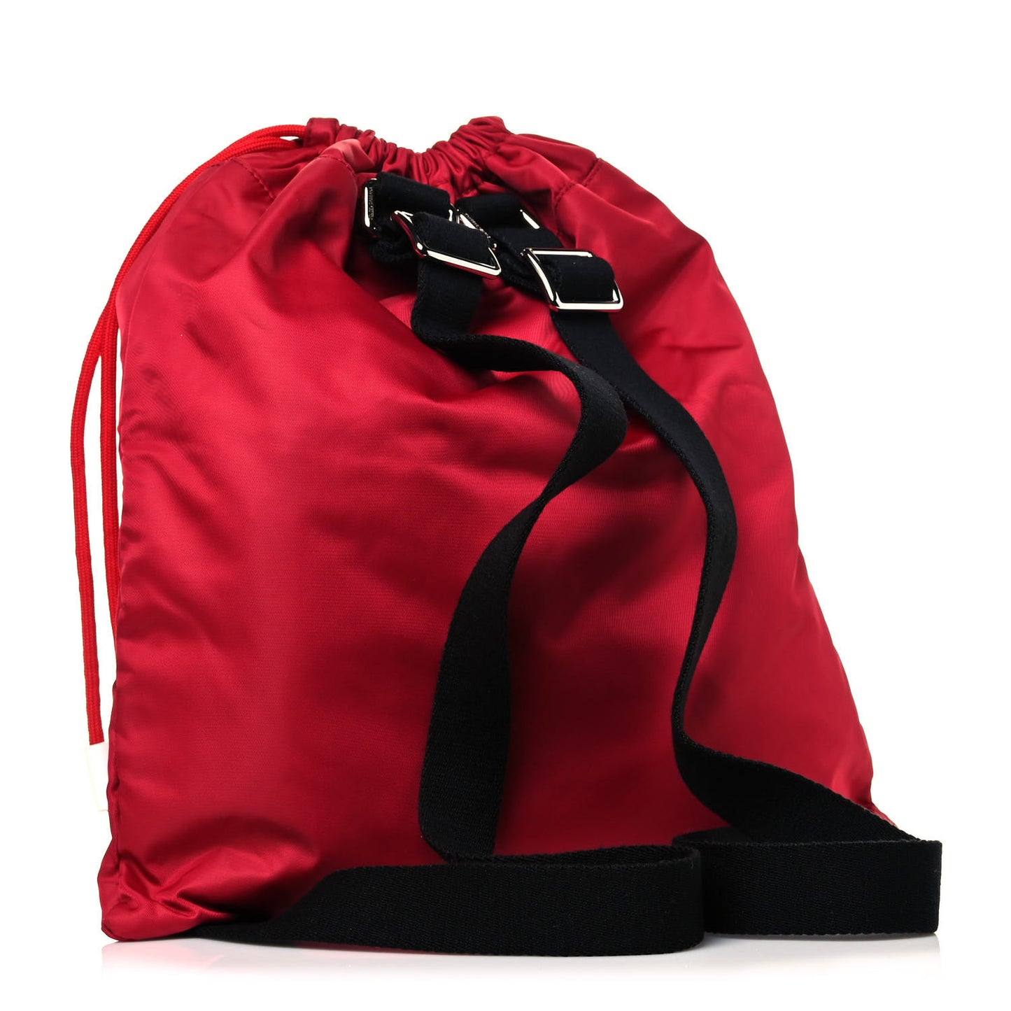 Nylon DG Drawstring Backpack Red White