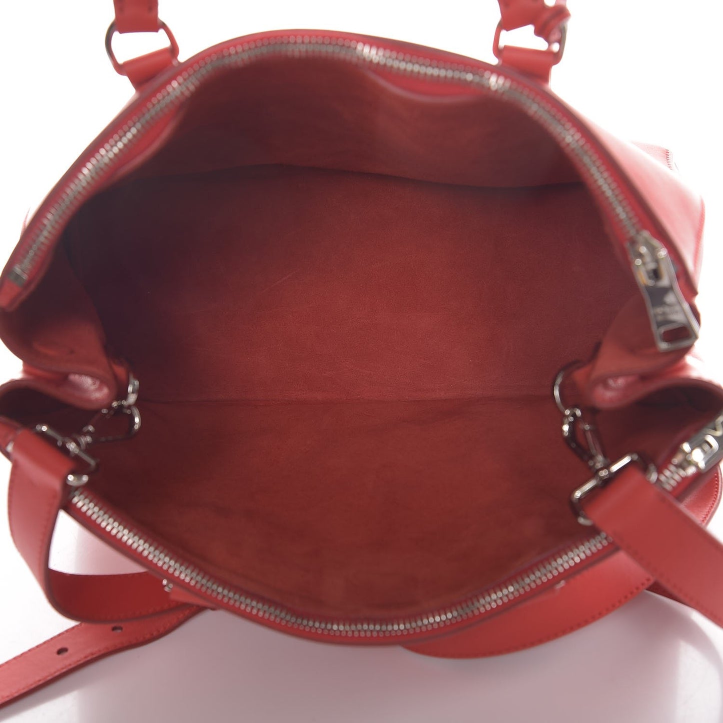 City Calf Medium Galleria Double Zip Tote Lacca