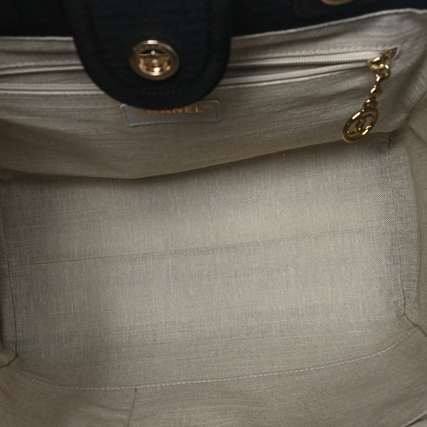 Chanel Mixed Fibers Small Deauville Tote Black 6 of 11