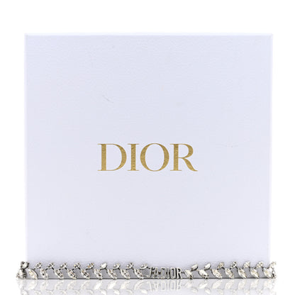 Christian Dior Metal Crystal J'Adior Laurier Choker Necklace Silver 6 of 6