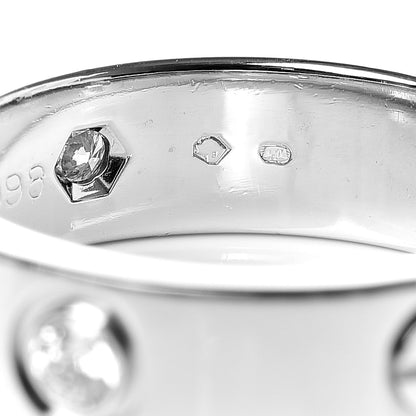Cartier 18K White Gold 3 Diamond 5.5mm LOVE Ring 53 6.25 8 of 9
