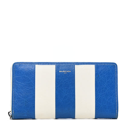 Balenciaga Veau Arena Multicolore Bazar Continental Zip Around Wallet Bleu Lazuli White 1 of 10
