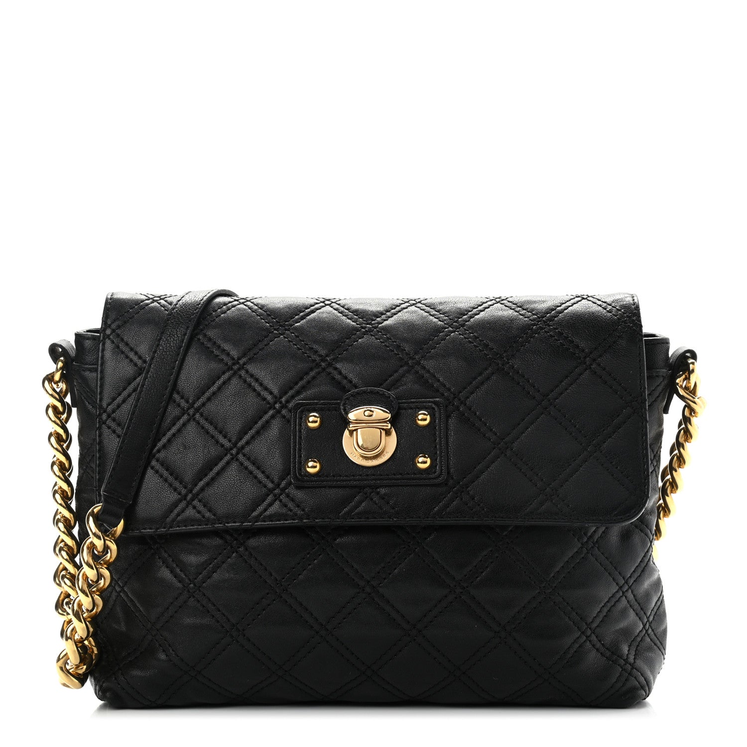 Marc Jacobs Lambskin Quilted The Large Single Flap Black 1 of 12
