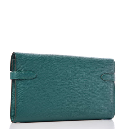 Hermes Epsom Kelly Longue Wallet Malachite 3 of 8