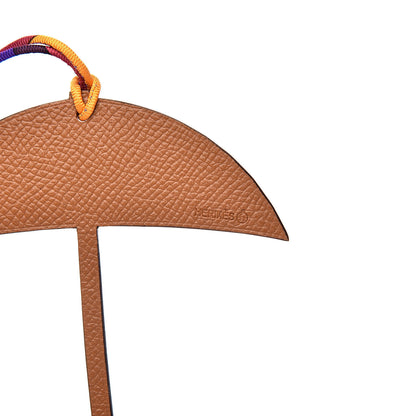 Hermes Togo Epsom Petit H Empire State Building Bag Umbrella Orange Gold 3 of 4