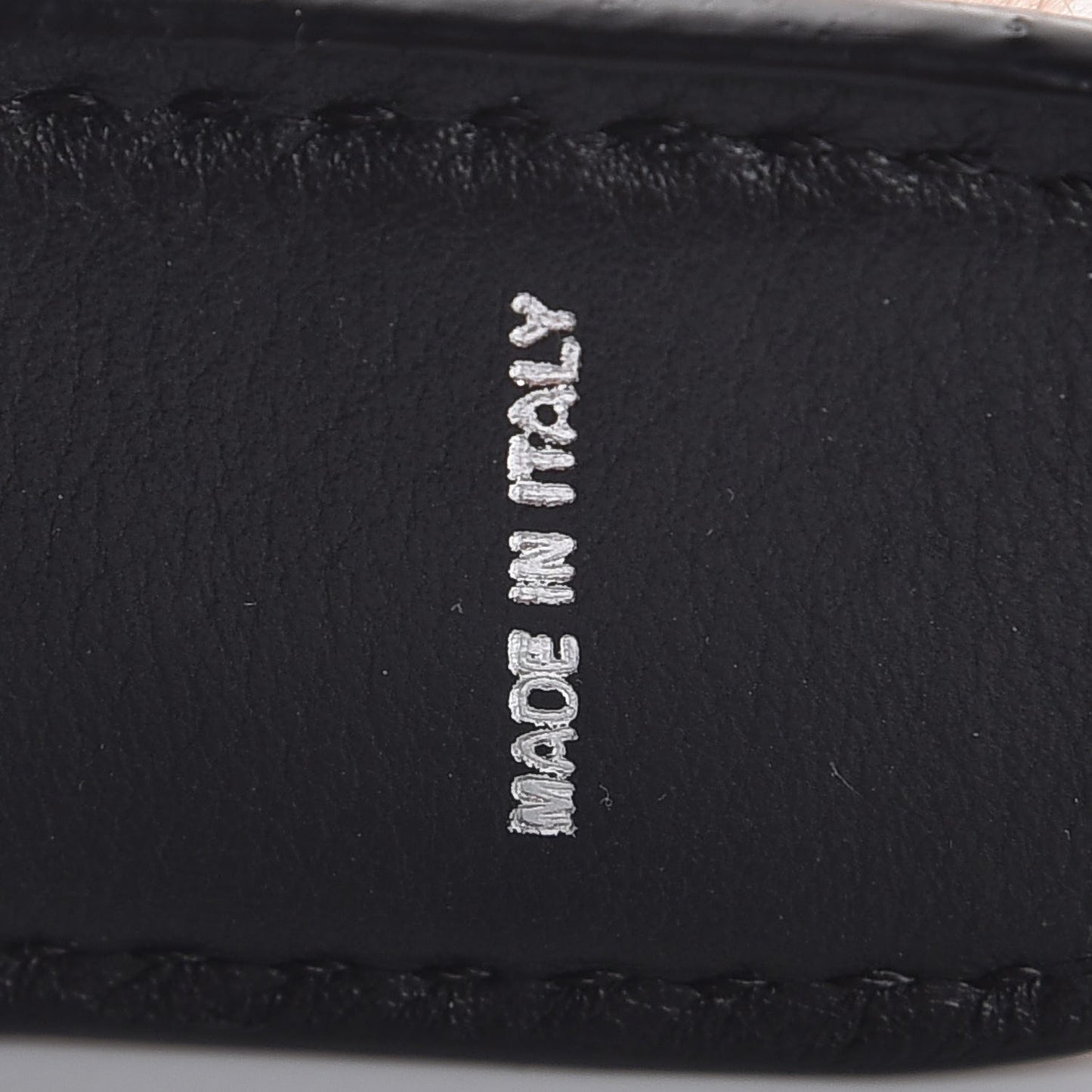 Mink Fur Pom Pom Mini Strap You Black Multicolor
