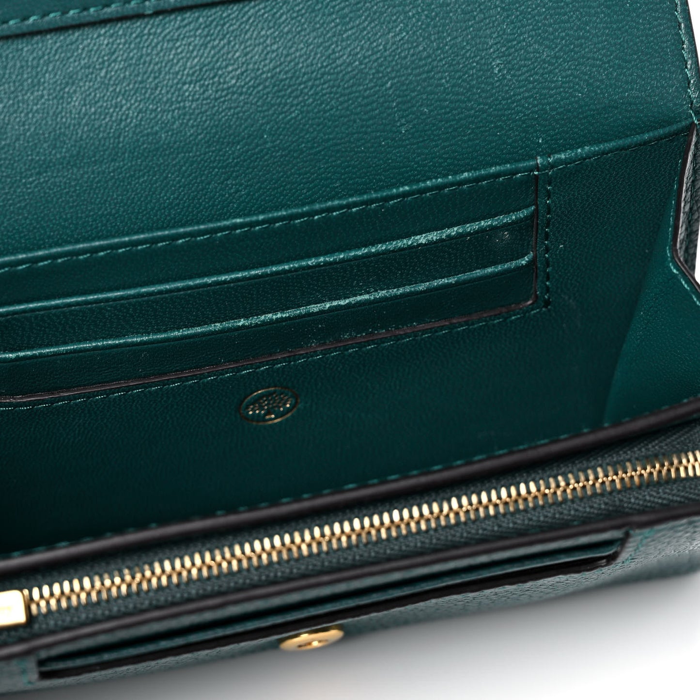 Small Classic Grain Medium Continental French Wallet Ocean Green