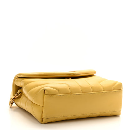 Saint Laurent Calfskin Y Quilted Monogram Toy Loulou Crossbody Bag Sunflower 4 of 9