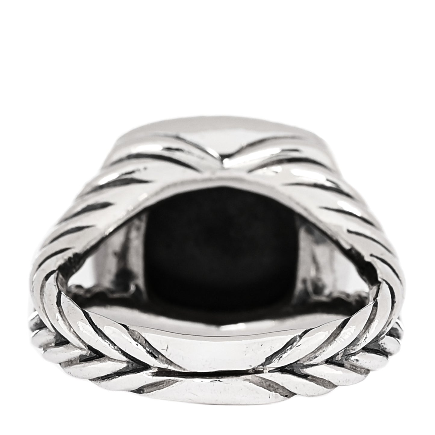 Sterling Silver Diamond Black Orchid 11mm Albion Ring 54 6.75