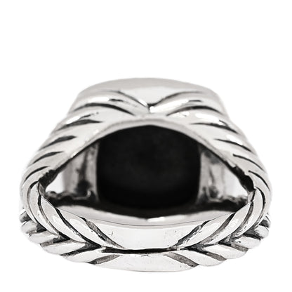 David Yurman Sterling Silver Diamond Black Orchid 11mm Albion Ring 54 6.75 4 of 5