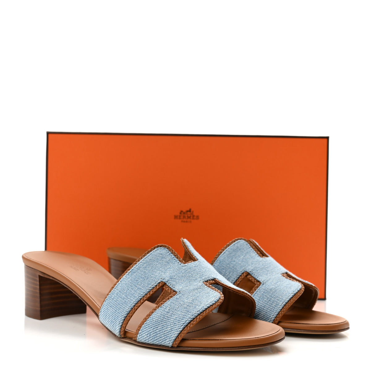 Hermes Denim Braided Nappa Oasis Sandals 38 Bleu Clair Naturel 10 of 10