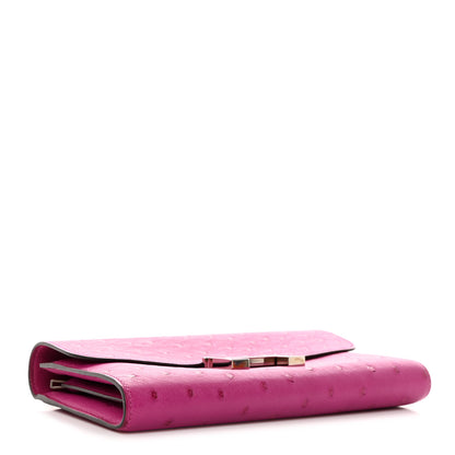 Hermes Ostrich Constance Long Wallet Rose Poupre 4 of 9