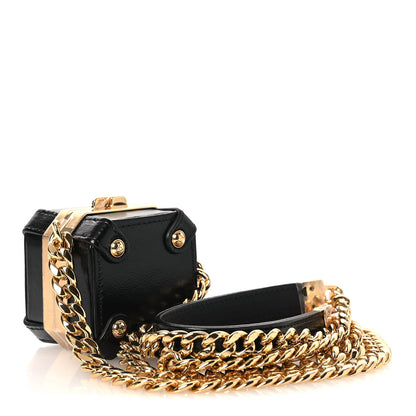 Chanel Shiny Crumpled Calfskin Minaudiere Clutch With Chain Black 2 of 12