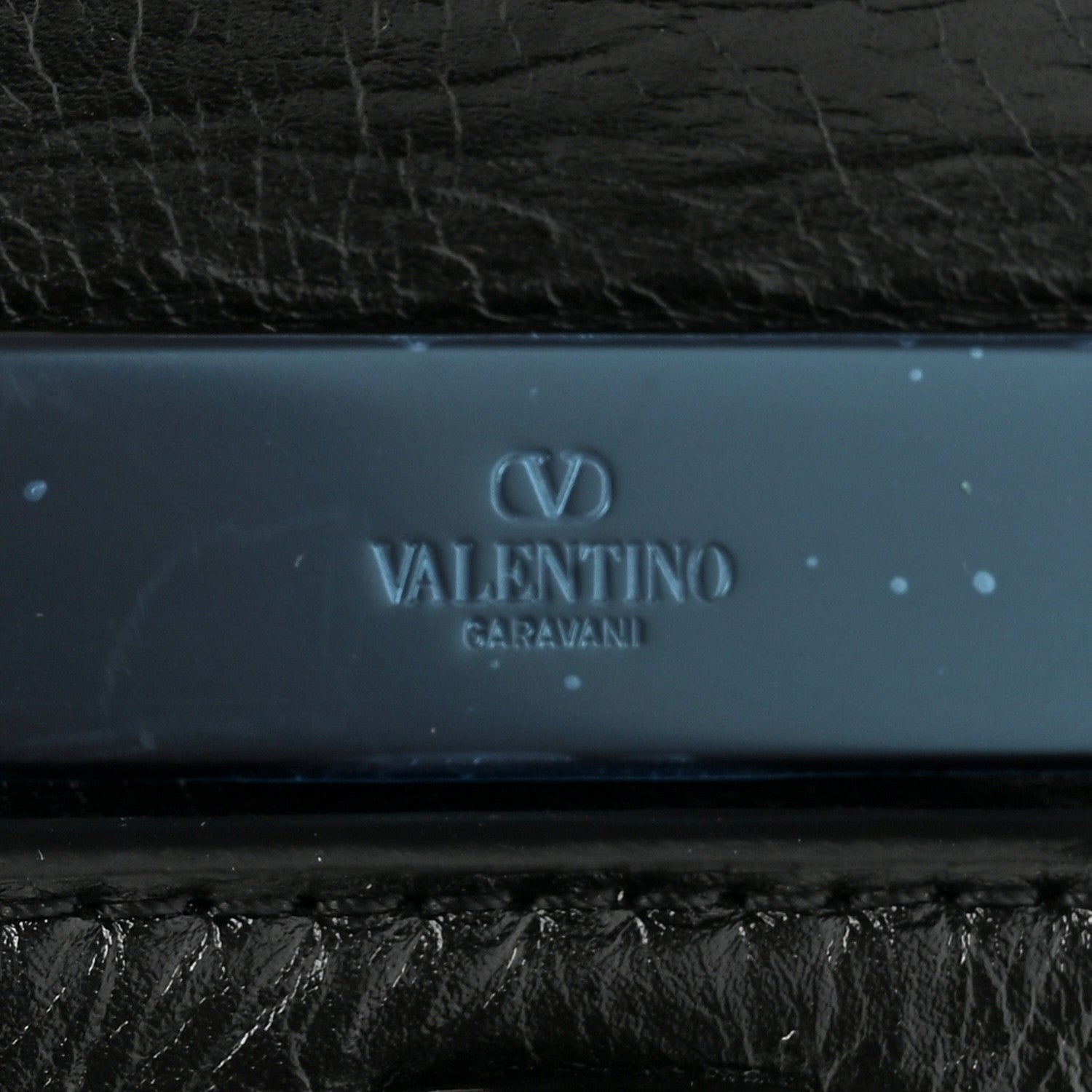 Valentino Garavani Crinkled Calfskin Vlogo Locker Shoulder Bag Black 6 of 12