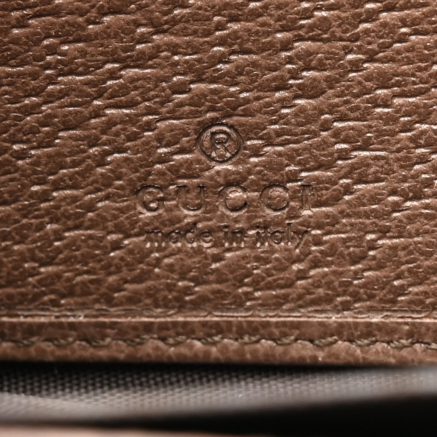 GG Supreme Monogram Web Ophidia Zip Around Wallet Brown