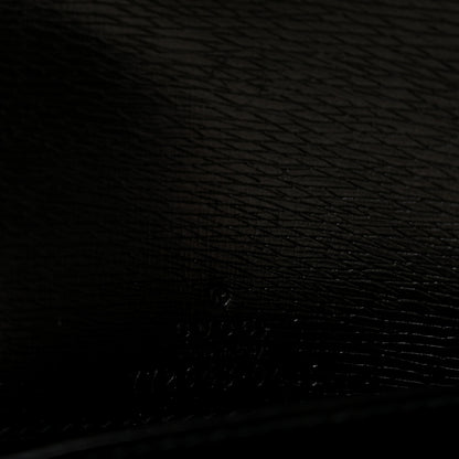 Gucci Textured Calfskin Script Logo Wallet On Chain Black 5 of 10