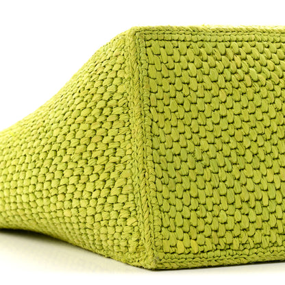 Loewe X PAULA'S IBIZA Raffia Medium  Font Tote Meadow Green 9 of 10